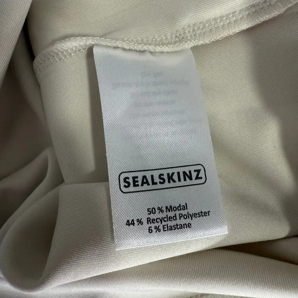 Sealskinz Cream Heywood Long Sleeve Polo, XL